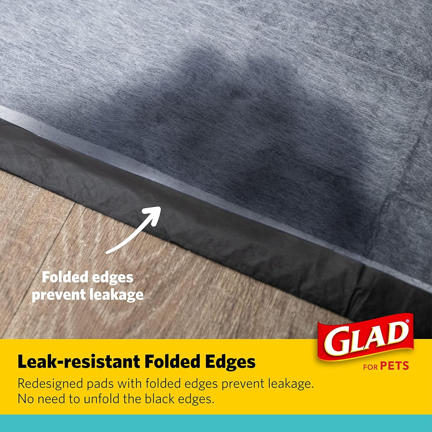 Glad Activated Charcoal Leak-Resistant Training Pads for Dogs, Medium Size, 17.5in x 23.5in, 120 Count
