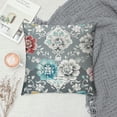 thumbnail image 2 of Qinduosi Teal Boho Pillow Covers Inch Pack of  Green and Grey Floral Throw Pillow Covers Vintage Flower Farmhouse Pillowcase Square Cushion Cover for Bedroom Sofa Couch Home Outdoor Decor, 2 of 5