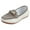 Grey, variant on Pearl Rhinestones Penny Loafers for Women Fashion Casual Leather Color Block Sparkly Slip on Walking Flats Boat Shoes