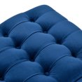 thumbnail image 6 of 46" Storage Upholstered Bench, Upholstered Bench Chair with Storage Cabinet and Padded Seat, Button Tufted Footrest Ottoman with Flip Top for Living Room Bedroom, Space Saving, Blue, 6 of 7