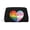 Silver, variant on Waterproof PU Leather Toiletry Cosmetic Bag Rainbow And Transgender Flag Heart Portable Travel Makeup Organizer Bag for Women Gold