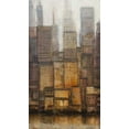 thumbnail image 2 of OToole, Tim 12x18 Gold Ornate Wood Framed with Double Matting Museum Art Print Titled - Uptown City II, 2 of 4