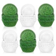 300Pcs Golf Cupcake Liner Green White Golf Ball Paper Baking Cup Muffin Liner Cake Storage Container for Sport Party DIY Crafts Supplies
