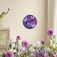 thumbnail image 2 of Purple Wall Clock for Girls Bedroom 12 Inch Butterfly Wall Clocks Battery Operated Silent Round Glass Wall Clock, 2 of 6