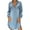 bleu, variante sur Robe Chemise à Manches Longues Femme Été Mode Denim Poche Symétrique Col à Revers Manches Longues Boutonnée Ceinture Robe Chemise Ajustée