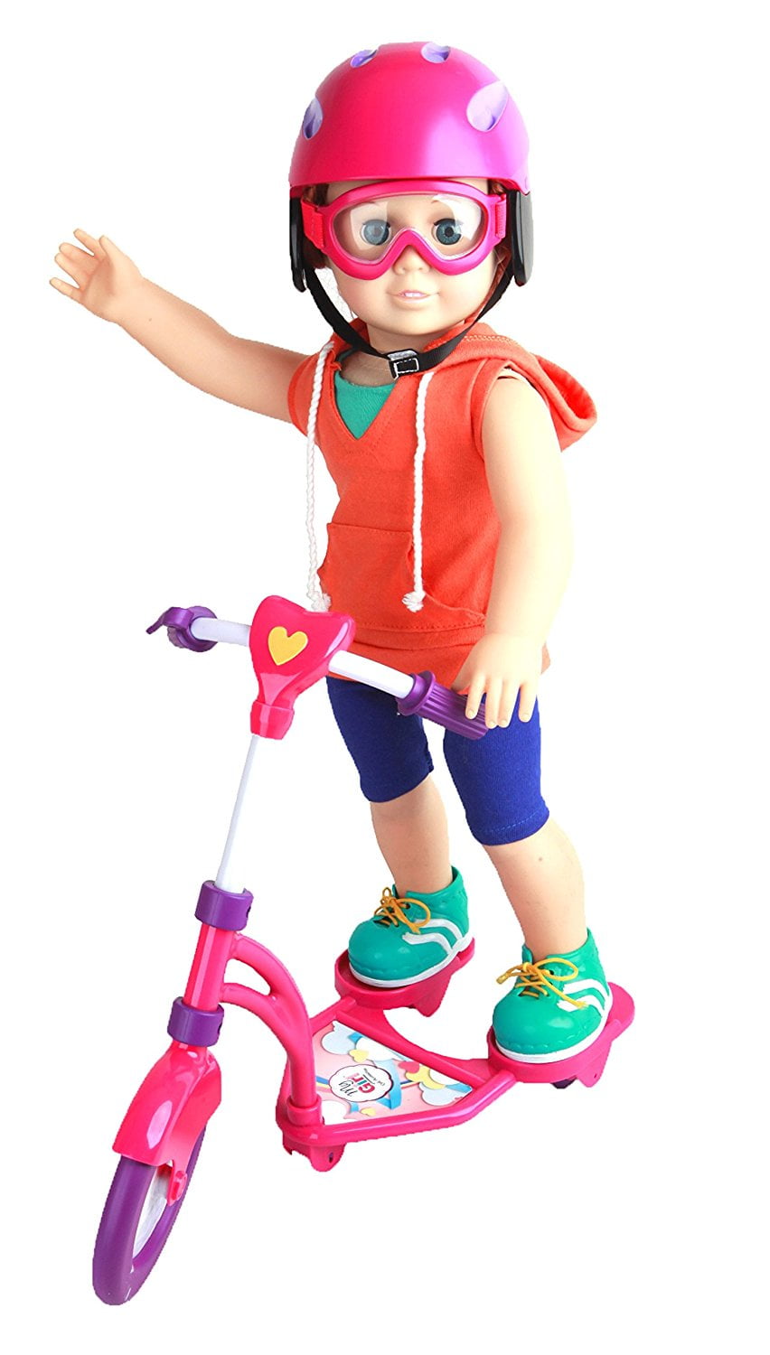 Perfect for 18 inch American Girl Dolls Click N Play Doll Scooter and Helmet Set
