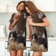 thumbnail image 4 of Easygdp Cat Family Camisón de manga corta para mujer, informal, estampado, 4 of 6