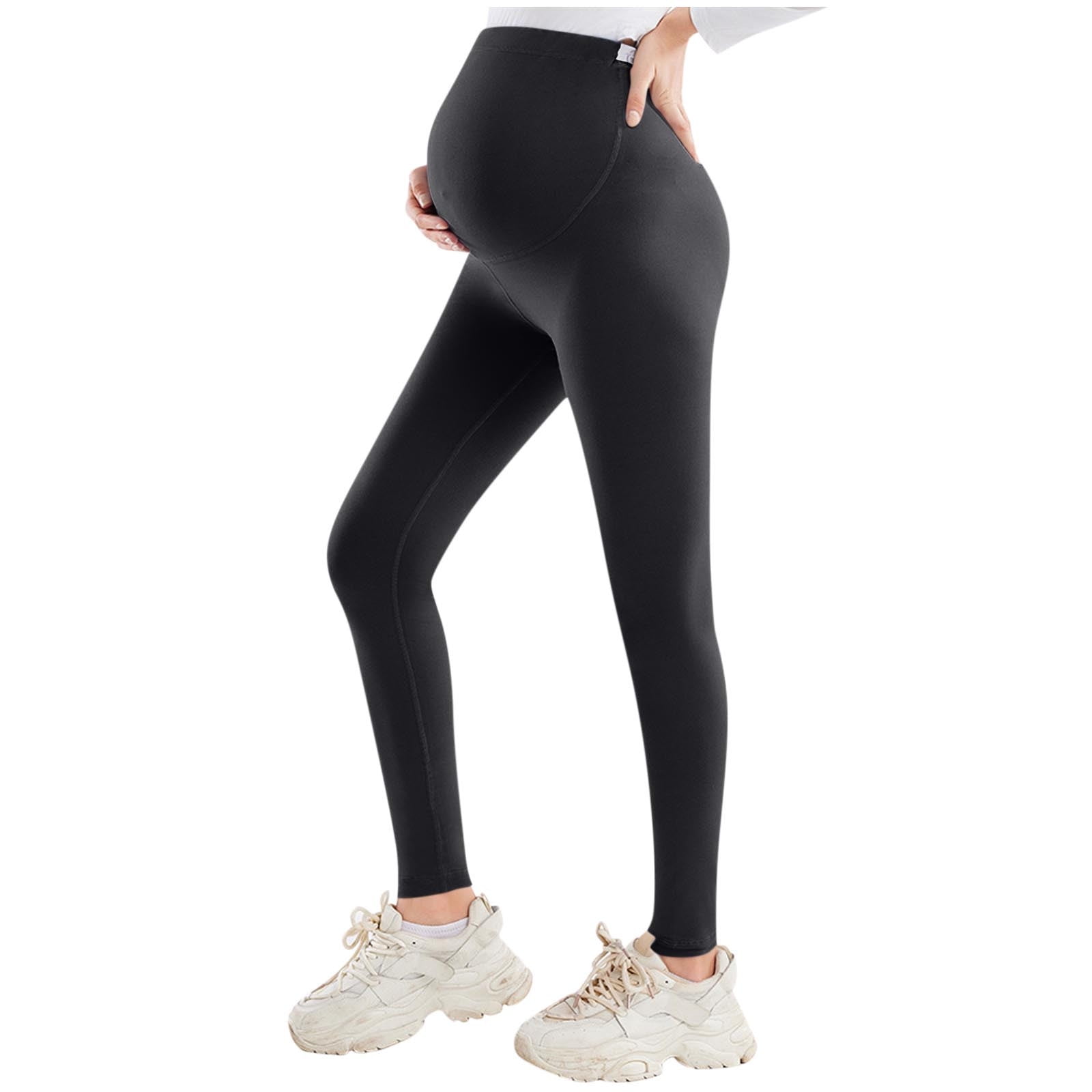 Legging De Maternité Pour Femme - Confortable - Doux - Extensible - Taille Haute - Pantalon De Yoga Athlétique, Gris, Petit