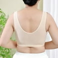 thumbnail image 5 of Sleep Bras for Women! Audhol Cotton Bra for Elderly Women Comfort Fit Sleep Yoga Bras Everyday Bra Tops Summer Underwear Front Close Bras for Women Beige 3XL, 5 of 9