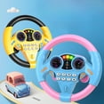 thumbnail image 2 of Kids' Battery-Powered Car Driving Simulator with 360° Rotatable Steering Wheel, Flashing Lights & Music – Interactive Yellow Toy for Creative Play, Export-Quality Safety Standard, DIY Customizable,, 2 of 6