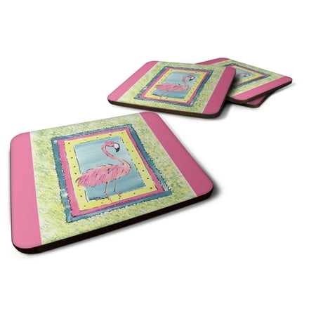 

Carolines Treasures 8106-AFC Bird - Flamingo Foam Coaster Set of 4 3 1/2 x 3 1/2 multicolor