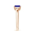 thumbnail image 3 of ANGARA Natural Tanzanite and Diamond Three Stone Ring in 14K Rose Gold for Women (Size-6x4mm) | December Birthstone, Birthday, Anniversary, Jewelry Gift for Women | Natural Tanzanite Ring, 3 of 9