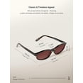 thumbnail image 4 of Gafas de sol TIJN Vintage con montura de ojo de gato Madge polarizadas en carey, 4 of 9