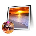 thumbnail image 2 of Diamond Drill Beach Sunset 5D DIY Kits de pintura Full Round Wall Decor Art Crafts Hugtrwg Para estrenar, 2 of 9
