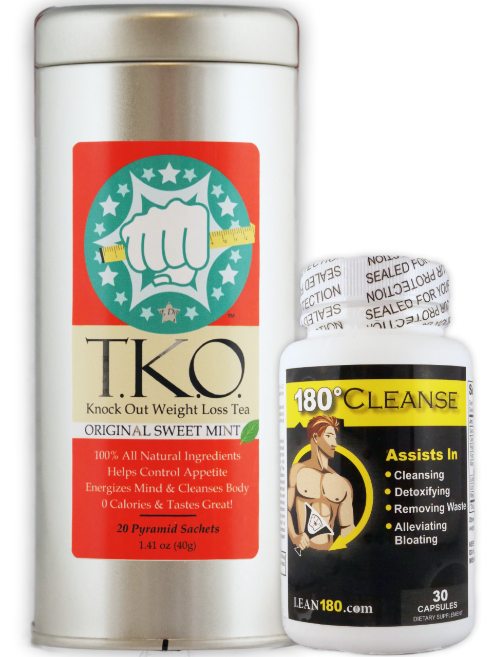Lean 180 Quick Cleanse Kit, Extra Strength All Natural Weight Loss Detox Tea and Cleanse