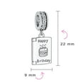 thumbnail image 4 of Bling Jewelry Womens Personalized Happy Birthday Cake Dangle Charm Bead Sterling Silver for Bracelet, 4 of 4