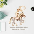 thumbnail image 3 of czcpp-Crystal Key Ring Rhinestone Horse Keychain Rhinestone Car Keychain Women Crystal Car Keychain Crystal Horse Purse Charms for Handbags, 3 of 4