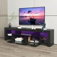 thumbnail image 3 of HDJ 63 Inch High Gloss LED TV Stand for 70" TV,Modern TV Console Entertainment Center with 16 RBG Light and Remote Control,Black, 3 of 7
