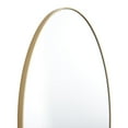 thumbnail image 5 of DecMode Contemporary Oval Wood Wall Mirror with Matte Gold Frame, 18"W x 32"H, 5 of 12