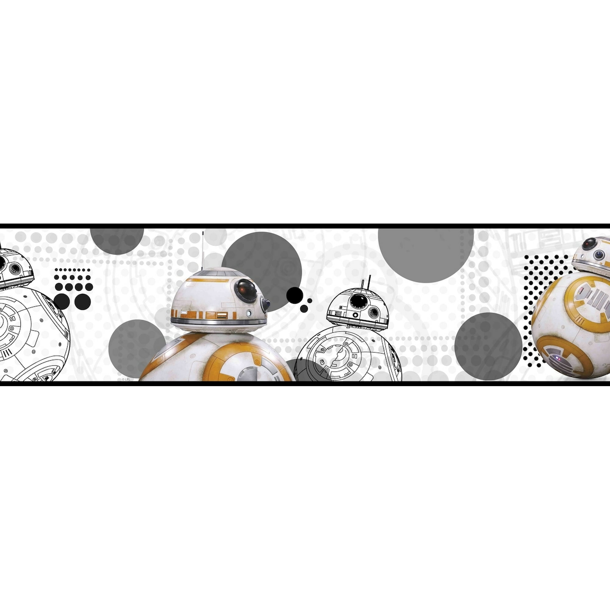 York Wallcoverings Prepasted Wallpaper Border Kids Star Wars Beige Black Grey Brown Wall Border Retro Design Roll 15 Ft X 6 In 4 57m X 15 24cm Walmart Canada