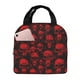 thumbnail image 1 of Easygdp Red Skulls Bolsa Térmica Premium - Tela Oxford Impermeable, Gran Capacidad, Bolsillo Frontal, Unisex para Trabajo, Escuela, Actividades al Aire Libre y Picnics, 1 of 8