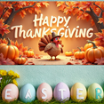 thumbnail image 5 of Colorful Design Thanksgiving Banner Autumn Theme Turkey Decoration Polyester for Holiday Party Indoor Decor Seasonal Celebration, 5 of 9