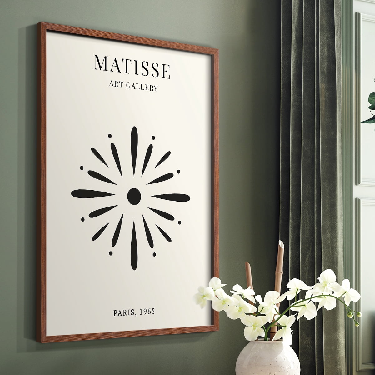 Matisse CXLI Framed Print in Brown Solid Wood 8 x 10 Framed Print