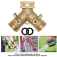Garden Hose Splitter Heavy-Duty 2 Way Solid Brass Y Female Connector