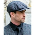 thumbnail image 4 of Mucros Weavers 100% Wool Tweed Men's Driving Cap 8-Piece Flat Cap Made in Ireland, 4 of 6