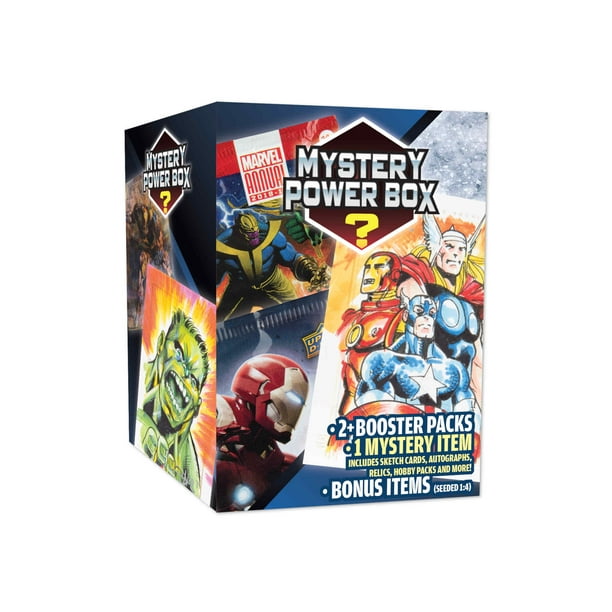 Upper Deck Marvel Trading Cards Myster Blaster Box- 2 Booster Packs | 1 Mystery Item | Find ...