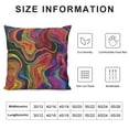 thumbnail image 6 of COMIO  Color Throw Pillow Cover Abstract Purple Pink Red Orange Golden Blue Chaotic Waves Colorful Rainbow Square Pillow Case Cushion Cover for Home Car Decorative 2pc, 6 of 6