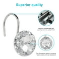 thumbnail image 3 of OUSITAID 12pcs Shower Curtain Hooks Acrylic Crystal Shower Curtain Rings   Decorative Curtain Rings Hooks Rustproof Shower Hooks for Curtain Rods Shower Rods (White), 3 of 7