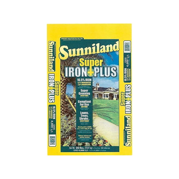 Sunniland Super Iron Plus All-Purpose Lawn Fertilizer For All Grasses 4000 sq ft