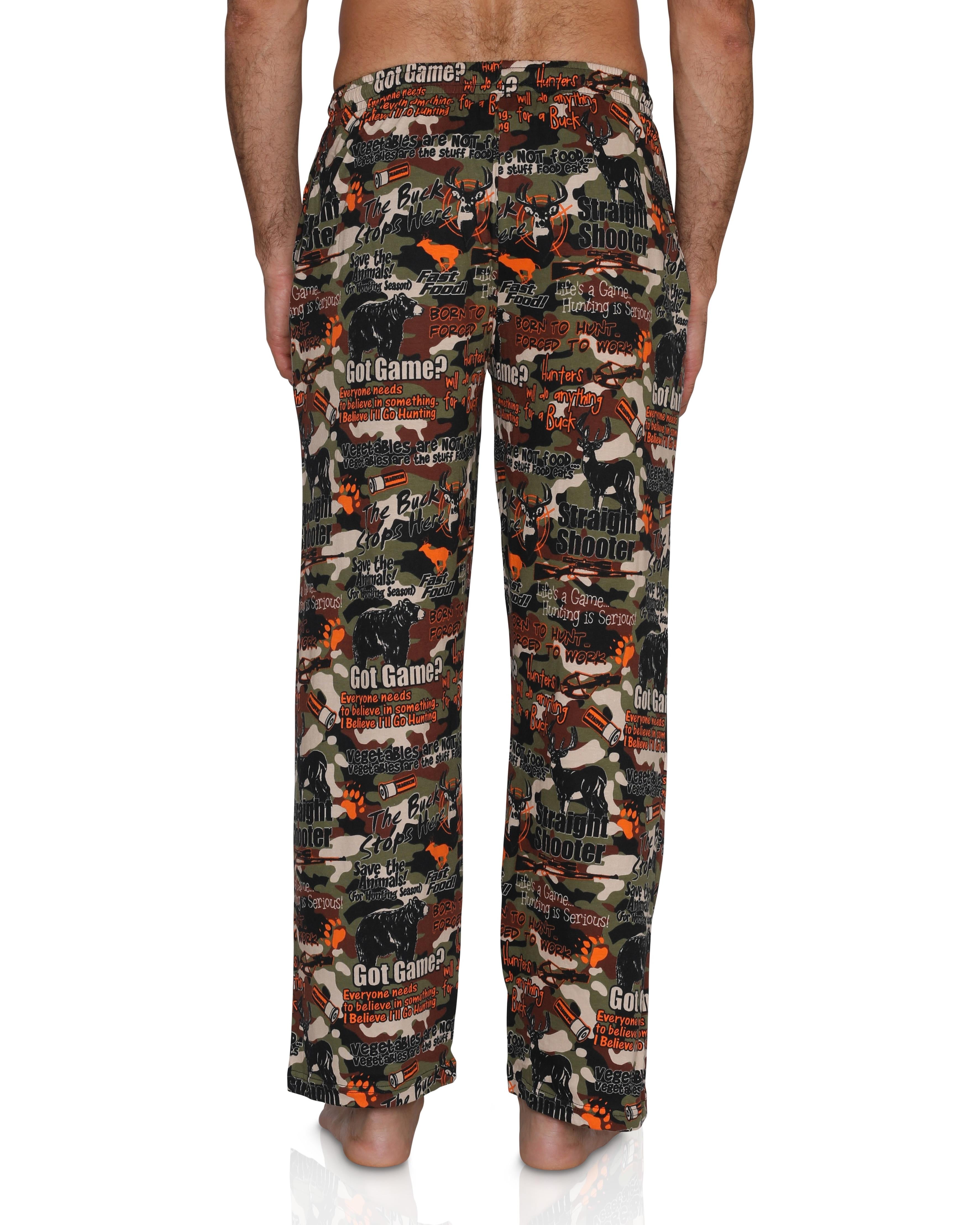 Fun Boxers Mens Fishing Fun Prints Pajama & Lounge Pants, Hunting