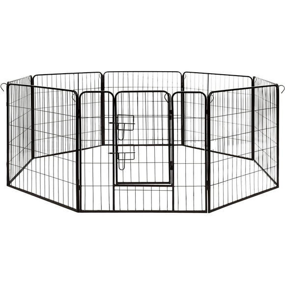 ALEKO DK32X32 Heavy Duty Pet Playpen Dog Kennel Pen Exercise Cage Fence 8 Panel 32X32 Inches