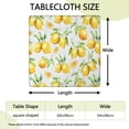 thumbnail image 2 of Yellow Lemon Fruit Slices White Pattern Square Fitted Tablecloth with Elastic Edge,Square Table Cover,Washable Elastic Table Cover for Home Kitchen Party Decor 34"x34", 2 of 6
