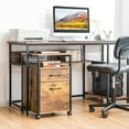 thumbnail image 3 of Costway Mobile File Cabinet 2 Drawer Printer Stand w/Open Shelf for Letter Size, 3 of 10