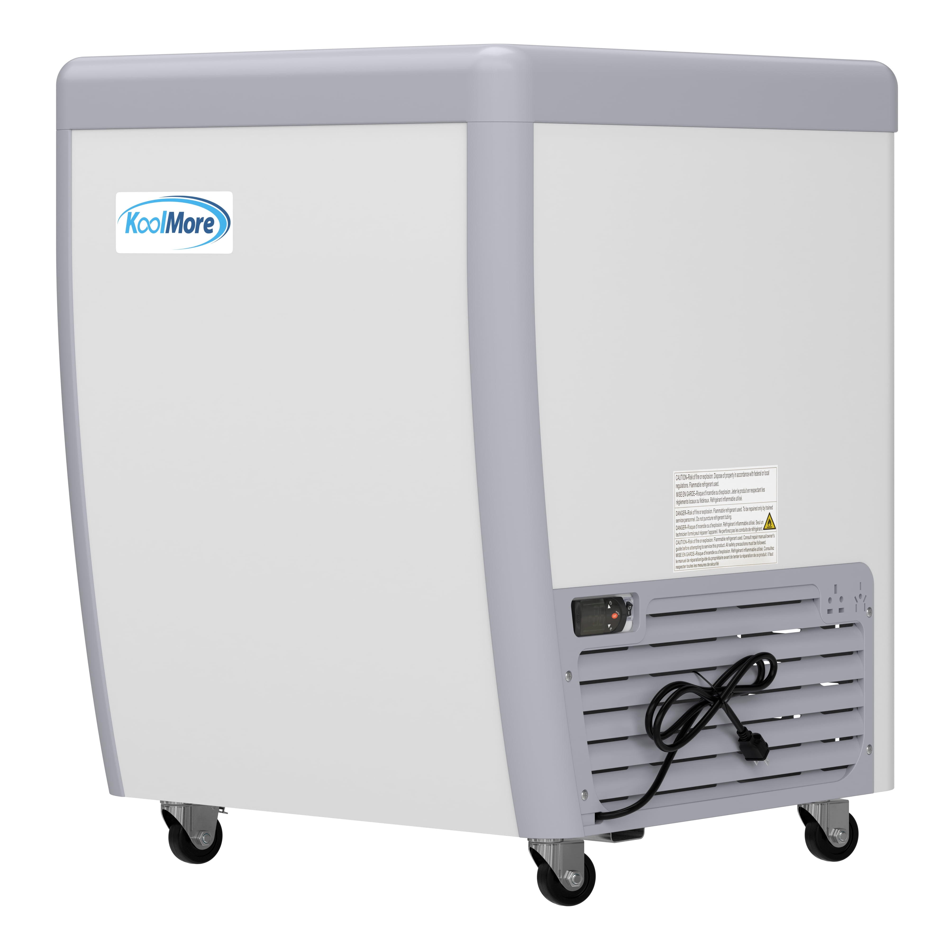 KoolMore KM-GDC-26SD 26 in. 5-Pan Gelato Dipping Cabinet Display Freezer with Sliding Glass Door, 6 cu. ft. ETL Listed