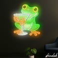thumbnail image 2 of Shinelab Frog Martini Neon Sign, Funny Bar Decor, Aesthetic Man Cave LED Wall Art 15715, 2 of 3