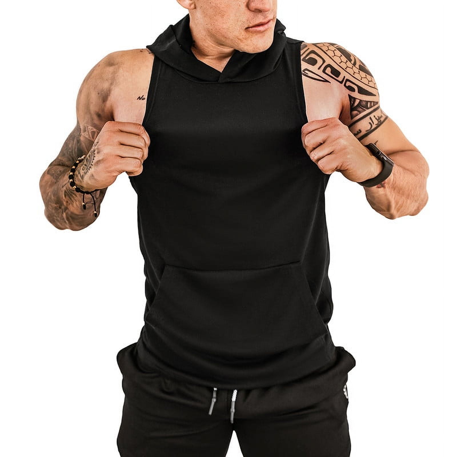 WORKOUT EMPIRE / DCORE Sudadera sin mangas hombre SLEEVELESS HOODIE black -  Private Sport Shop