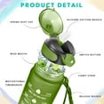 TRAHOO32 oz Drinking Water Bottle with Times to Drink and Straw