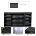 thumbnail image 4 of HomCom Upholstered Shoe Entryway Bench Rack with Comfortable PU Cushion Bench & Flexible Shelving Options, Brown, 4 of 9