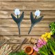 thumbnail image 5 of 10 bordes de jardín - Valla de privacidad de plástico para exteriores - Diseño de tulipán - Valla de jardín para paisajismo, patio, festivales y fiestas, 5 of 5