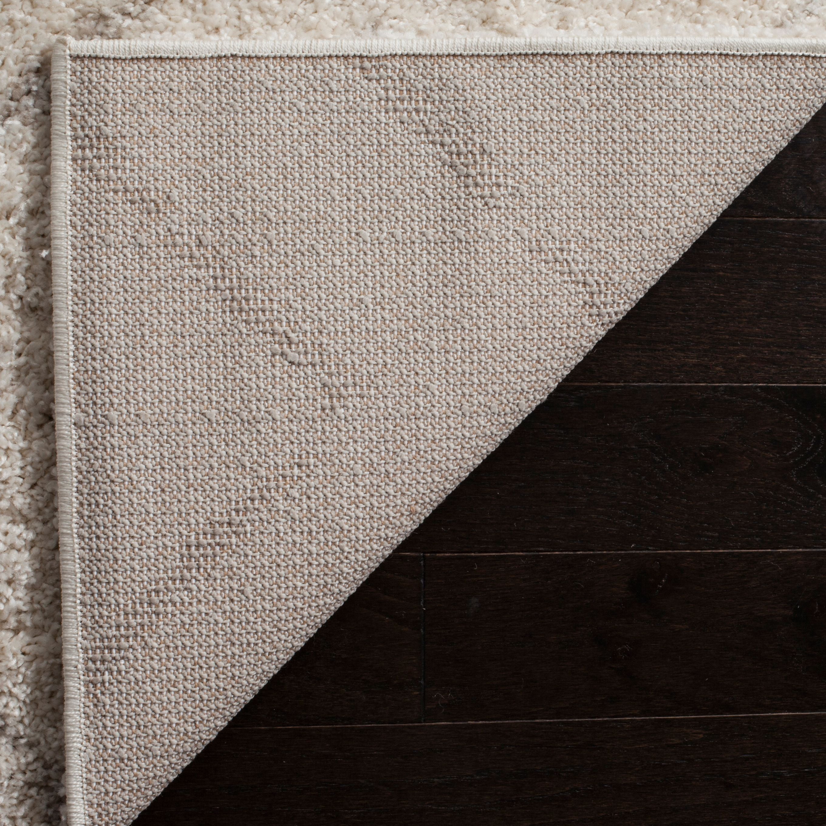 SAFAVIEH Arizona Zarif Geometric Shag Area Rug, Ivory/Beige, 8' x 10'
