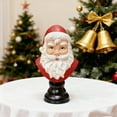 thumbnail image 1 of Busto clásico de Papá Noel en resina | Decoración navideña de mesa de 15 cm con base negra | Decoración navideña para el hogar y la oficina, ideal para sala de estar, 1 of 9