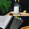 thumbnail image 6 of 2 Pcs Glass Swizzle Sticks with Love Heart Head Reusable Coffee Stirring Stick Milk Espresso Stirrers for Party Cafe Bar Home Decorationstyle:style2;, 6 of 6