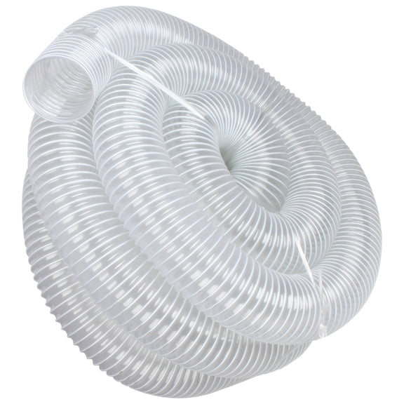 PVC Ducting Hose, 6 in / 15 cm Transparent Flexible Duct Hose with Steel Wire, Retractable Industrial Vacuum Hose for Woodworking Dust Collection