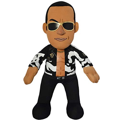 Bleacher Creatures WWE Old School The Rock 10" Plush Figure - A Wrestling Legend for Play or Display