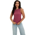 thumbnail image 7 of DARING DIVA Women's Summer Ribbed High Neck Casual Basic Tank Tops XL Burgundy, 7 of 7