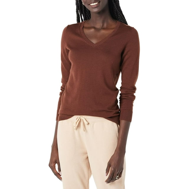 walmart Essentials Womens Lightweight V-Neck Sweater